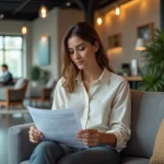 Jeune femme professionnelle dans un espace moderne de bureau
